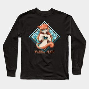 Gamer Cat Girl Long Sleeve T-Shirt